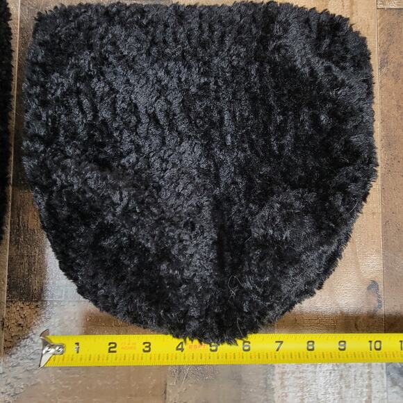 Anthropologie Tote Purse Sherpa Bag Black Leather Straps w/‎ Pouch Wallet - Picture 13 of 13